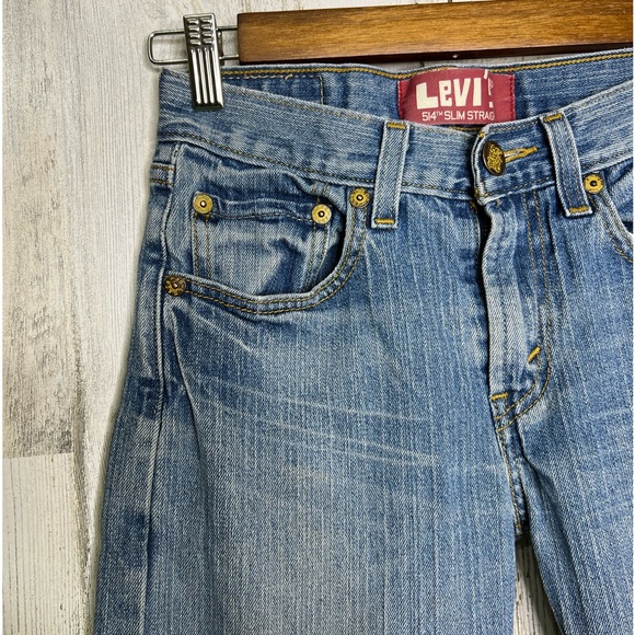 Levi's Boys 514 Straight Denim Jeans Blue Size 12R - Picture 5 of 17